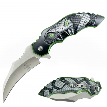 Snake Eye Tactical Karambit Spring Assist Knife - SE-A3188GN
